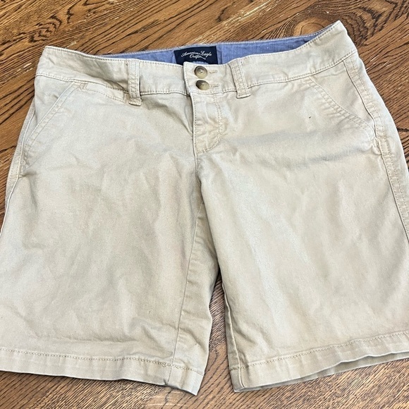 Lot 2 American Eagle Aeropostale Khaki Denim Size 0 XS Shorts Teen Tween School - Picture 8 of 16
